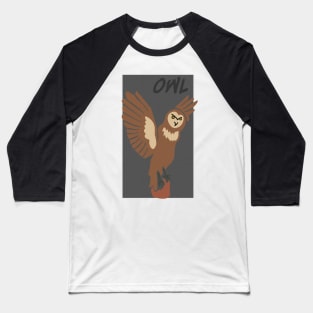 Classy Retro Vintage Owl Shirt for Wildlife Lovers Baseball T-Shirt